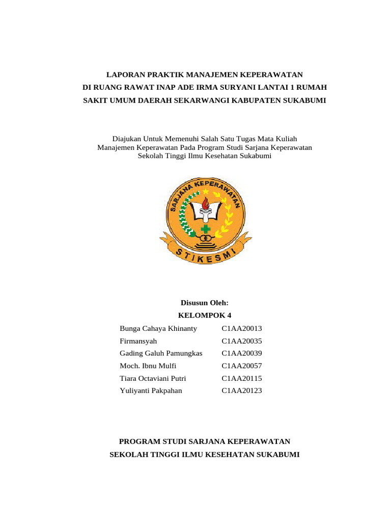 Praktik Manajemen Keperawatan RSUD Sukabumi | PDF