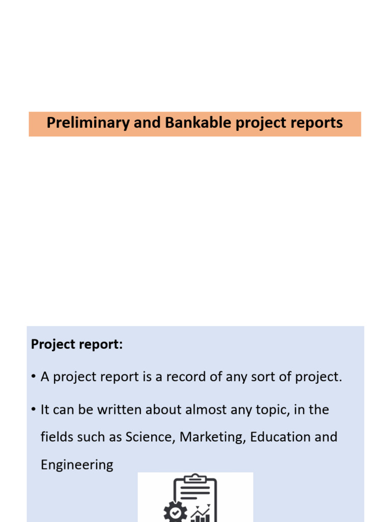 Understanding Project Reports: PPR & Bankable | PDF
