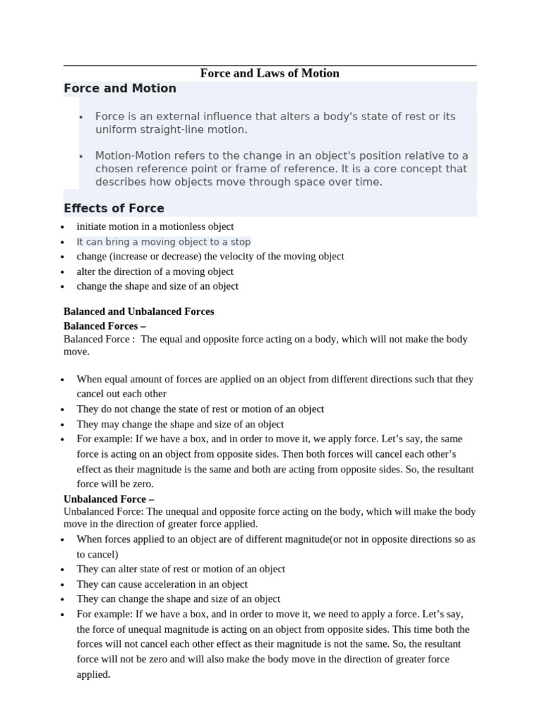 Balancing Forces in Motion | PDF | Force | Newton's Laws Of Motion
