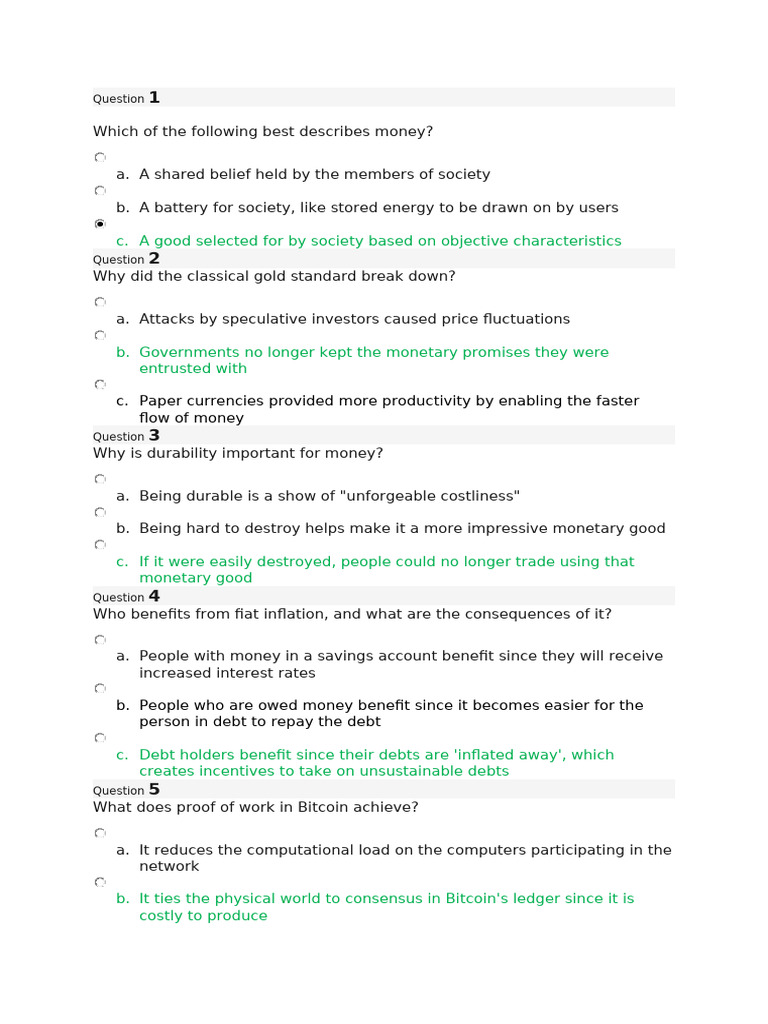 Bitcoin For Everybody Questions | PDF | Bitcoin | Money