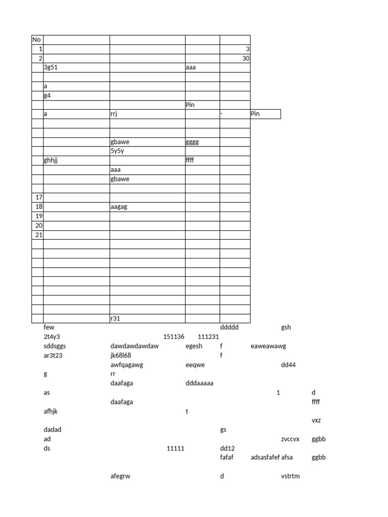 Random Character Sequence Analysis | PDF
