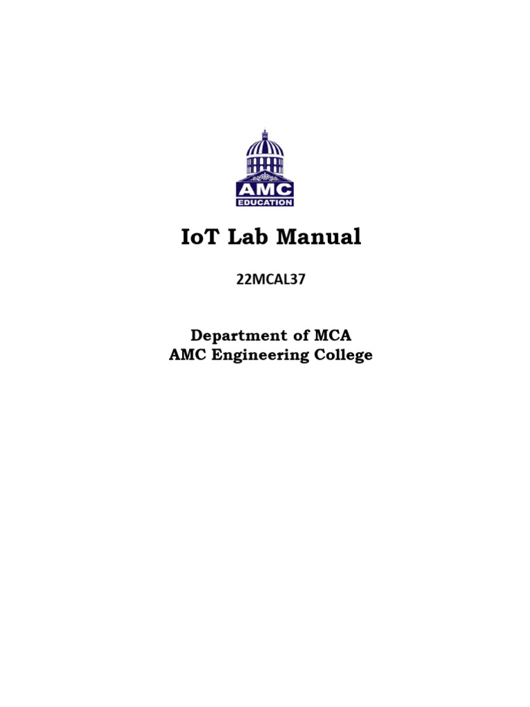 IoT Lab Manual for VTU 22 Scheme | PDF | Raspberry Pi | Computer ...