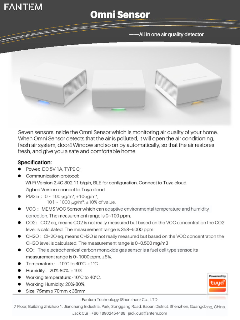 Omni Sensor: Smart Home Air Quality Monitor | PDF