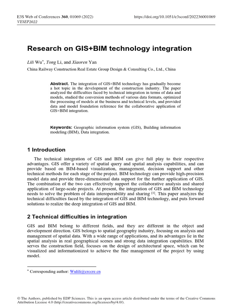 GIS and BIM Integration Challenges and Solutions | PDF | Geographic ...