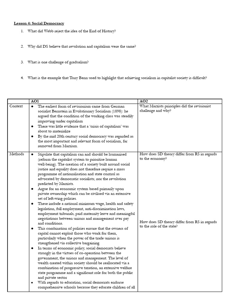 4_ Social Democracy Student_docx PDF Social Democracy Socialism