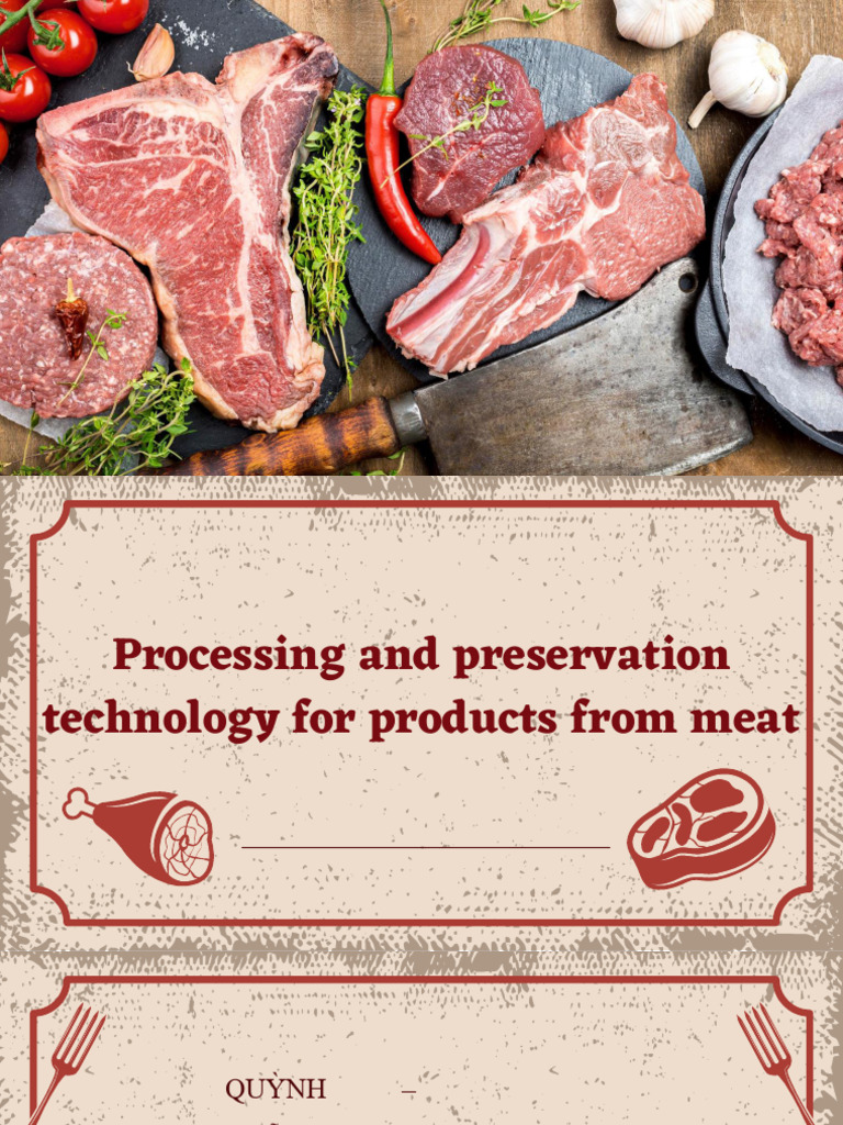 Meat Processing and Preservation Techniques | PDF | Food Preservation ...