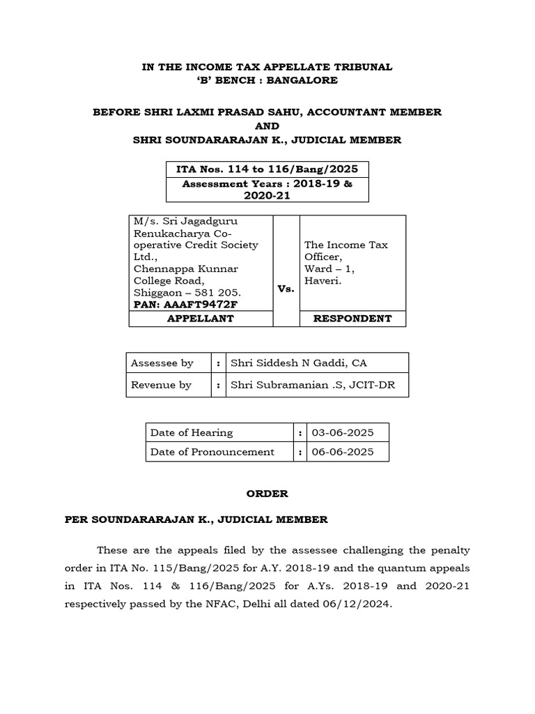 ITA Appeals on Tax Deductions & Penalties | PDF | Separation Of Powers ...