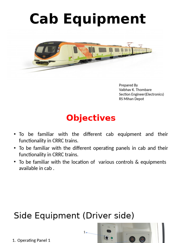CRRC Serbia Cab Equipment Overview | PDF | Brake | Rail Transport