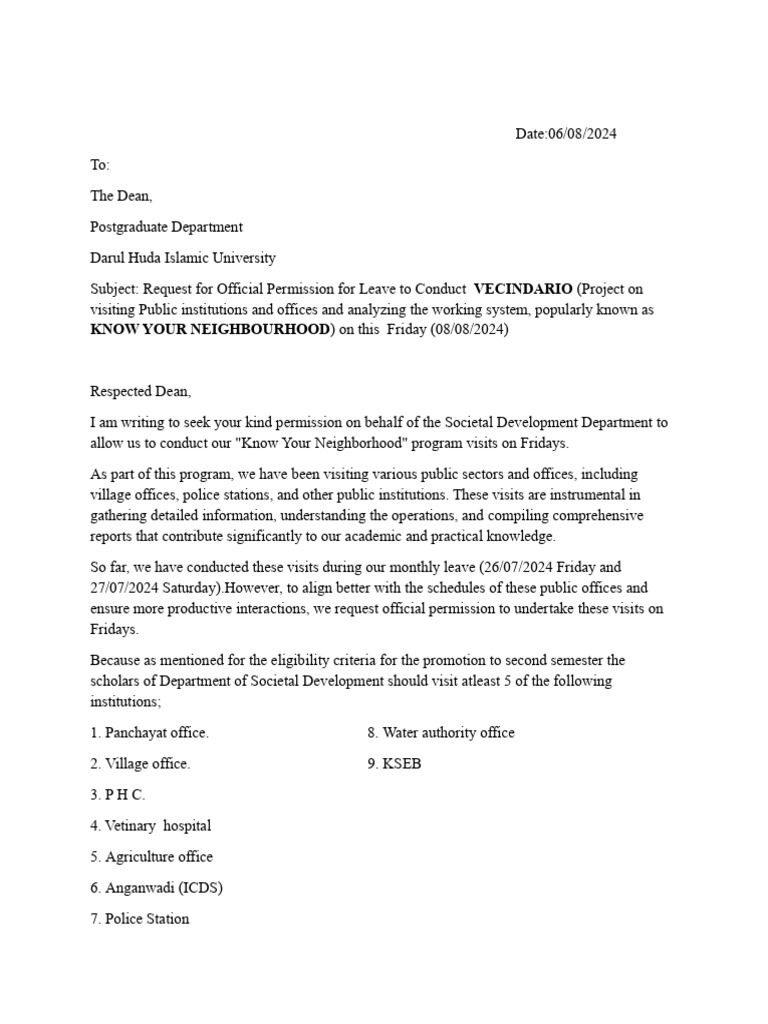 Know Your Neighbour Proposal | PDF
