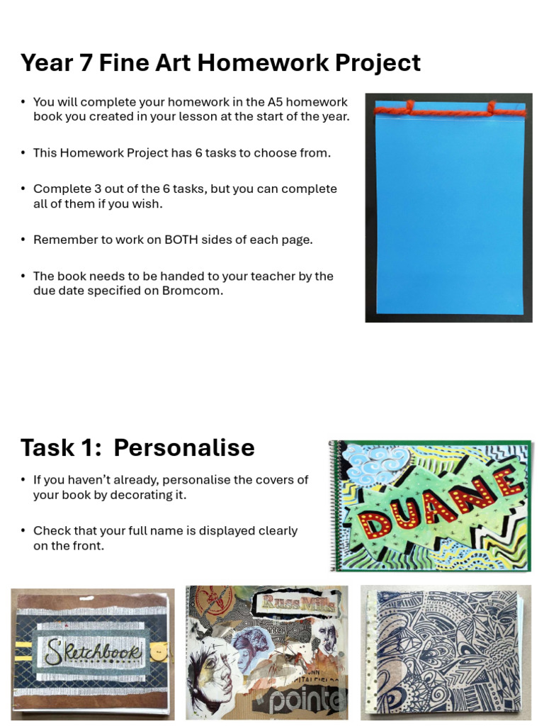 Fun Art Homework! | PDF | Drawing