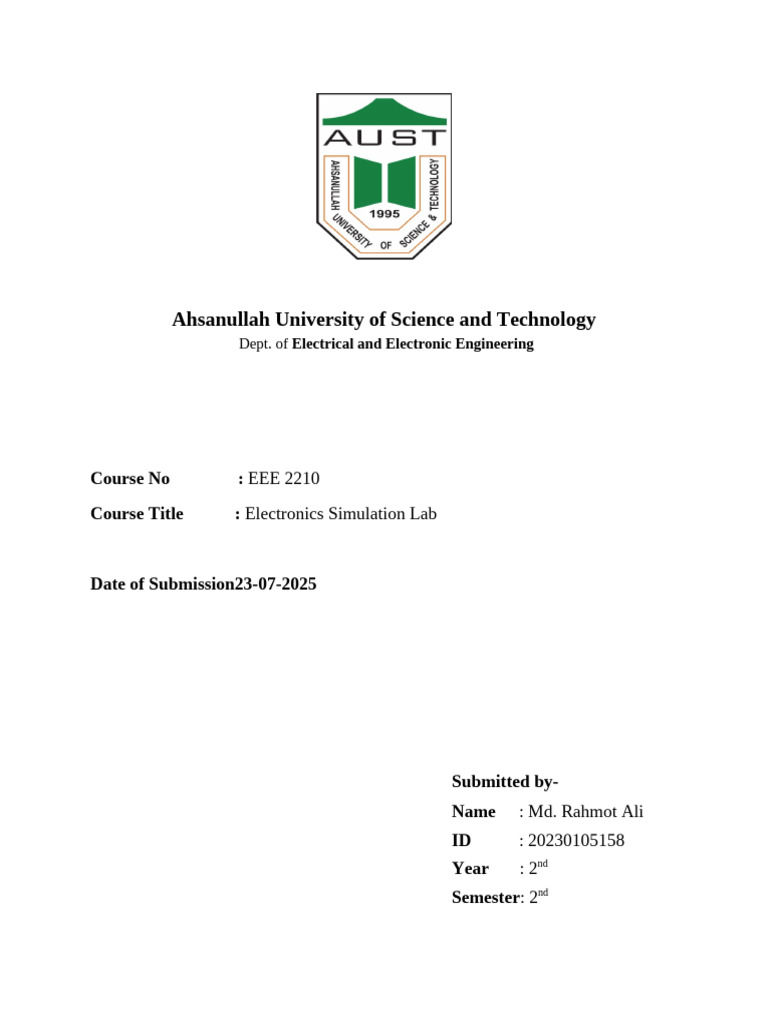 CMOS Electronics Simulation Lab Report | PDF