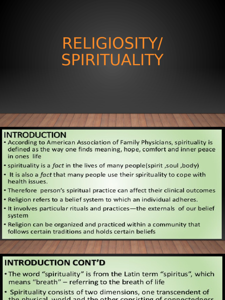 Religiosity and Spirituality | PDF