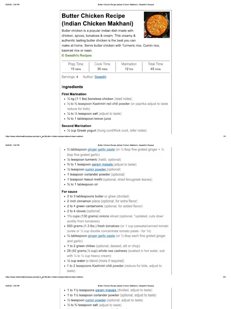Buttery Chicken | PDF