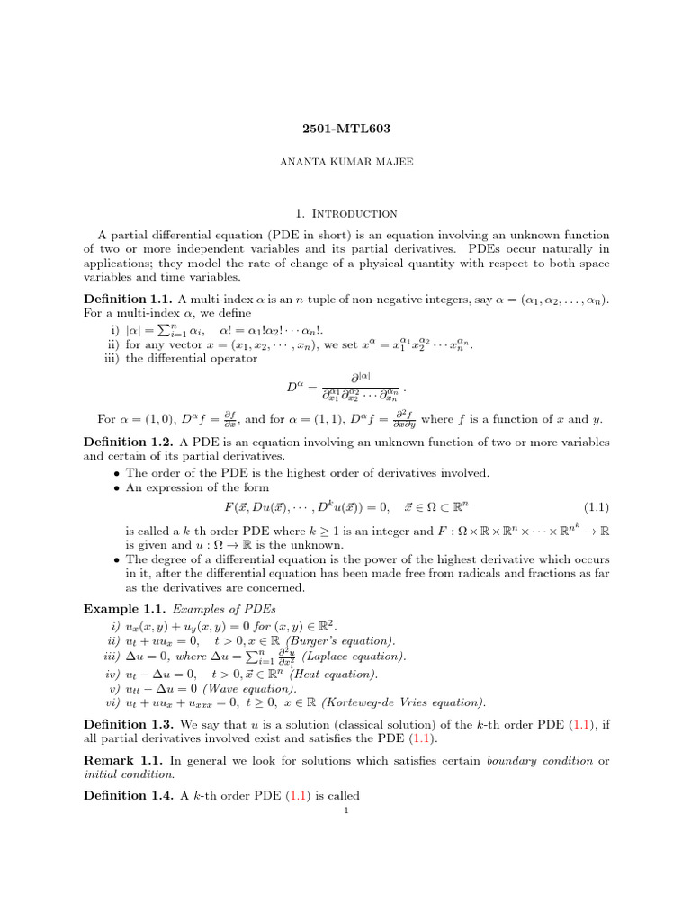 Understanding Partial Differential Equations | PDF | Partial ...