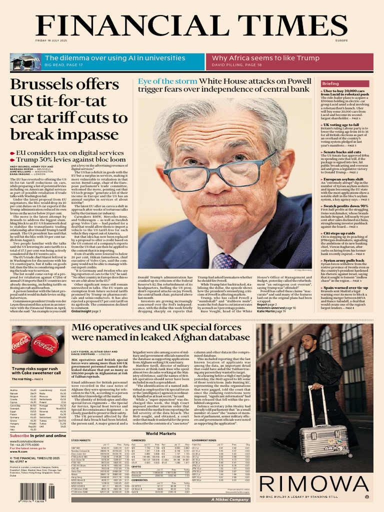 FinancialTimes 20250718 | PDF | Federal Reserve