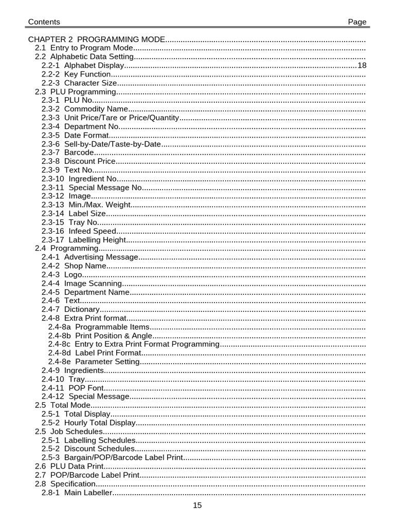 Programming Guide for PLU Settings | PDF | Image Scanner | Menu (Computing)