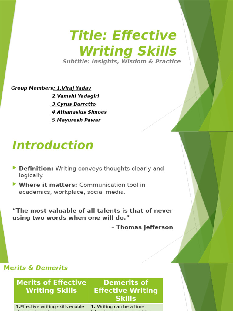 Effective Writing Skills Explained | PDF | Communication | Human ...