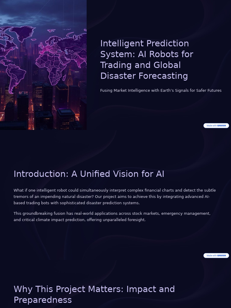 Intelligent Prediction System AI Robots For Trading and Global Disaster ...