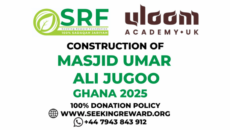 Construction Banner - MAsjid Umar Ali Jugoo | PDF