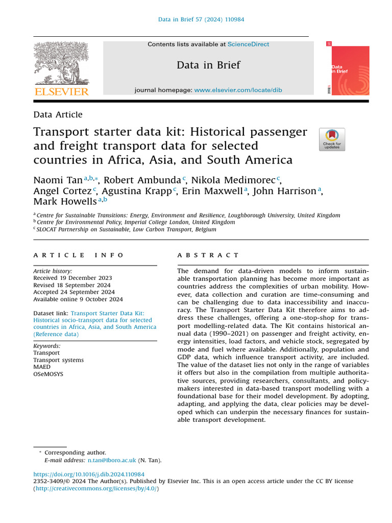 Historical Transport Data Kit for Analysis | PDF | Gross Domestic ...