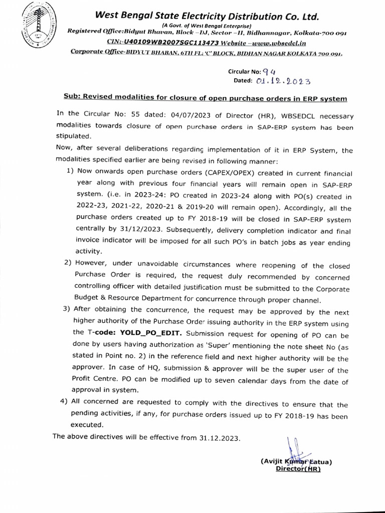 Revised Modalities - PO Closure | PDF | Business