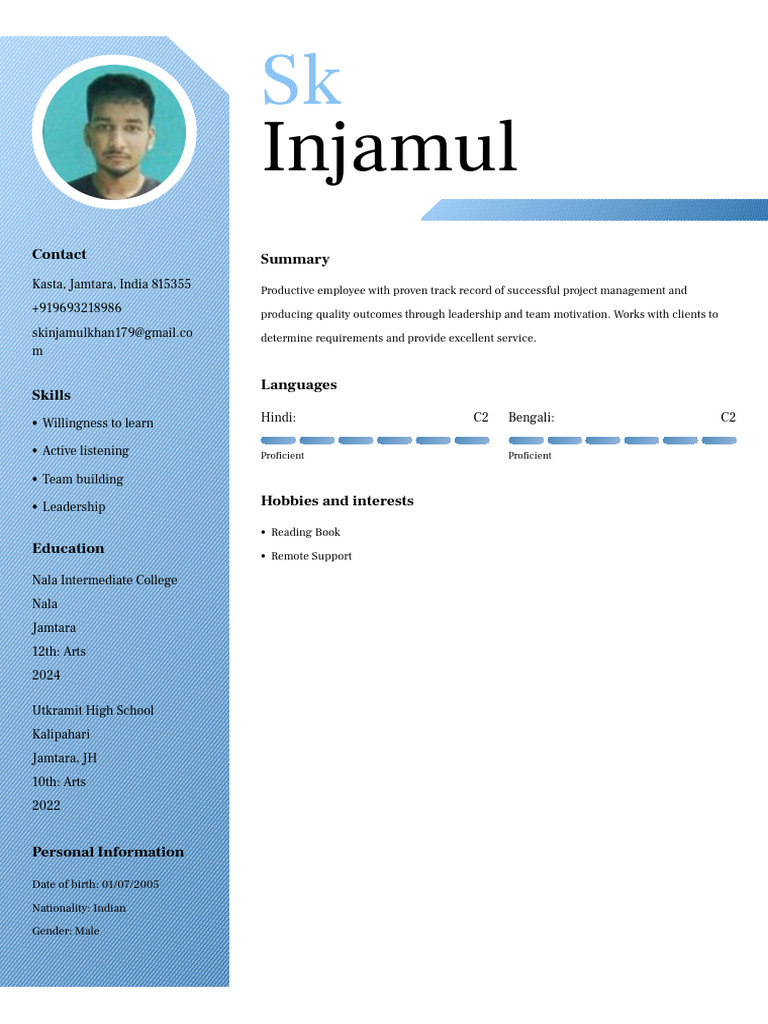 Injamul SK: Marketing Profile | PDF