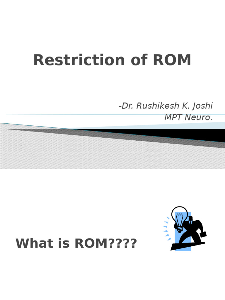 Understanding ROM Restrictions | PDF | Joint | Cartilage