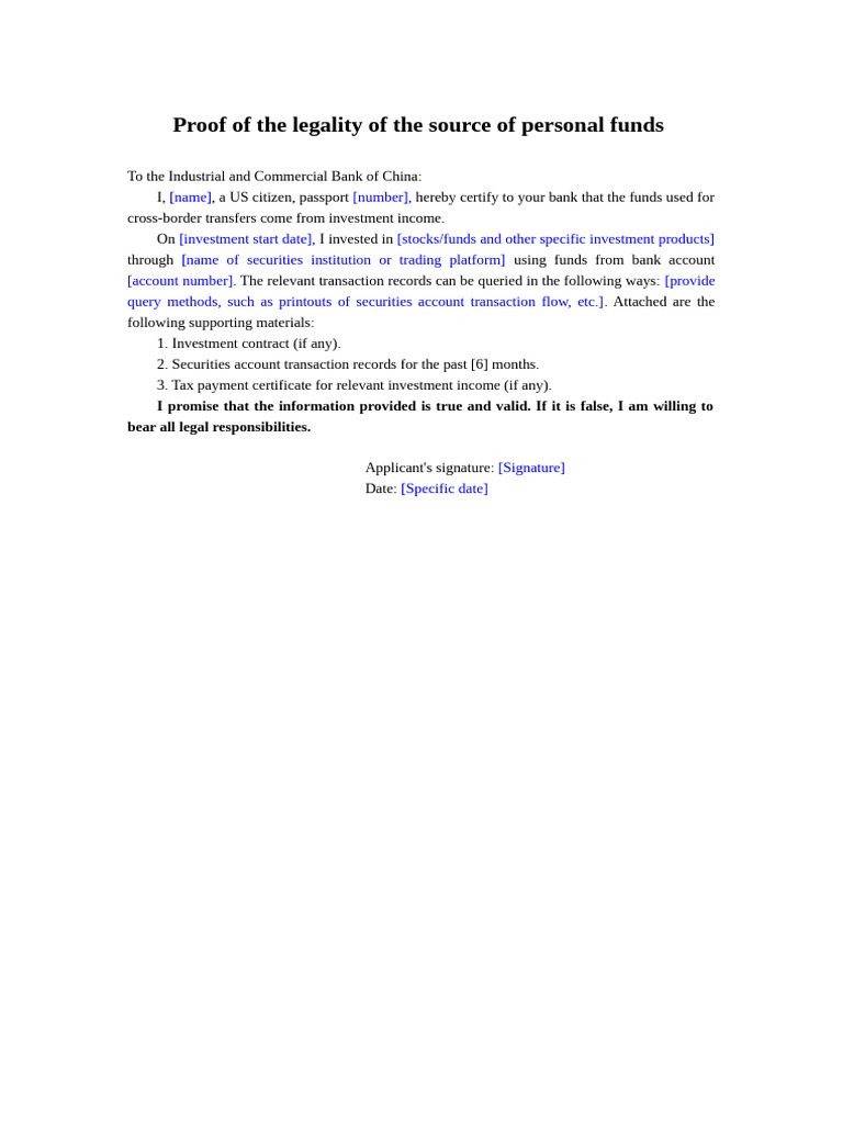 Proof of Fund Legality for Bank Transfers | PDF