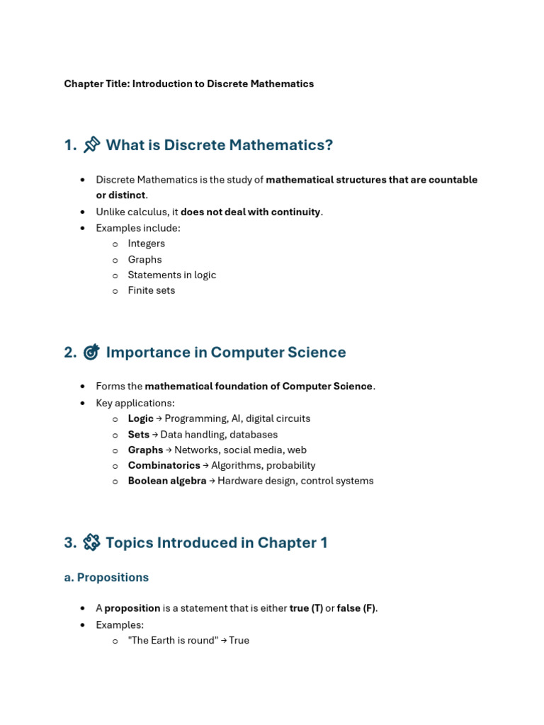 Discrete Math Foundations in Logic | PDF | Discrete Mathematics | If ...