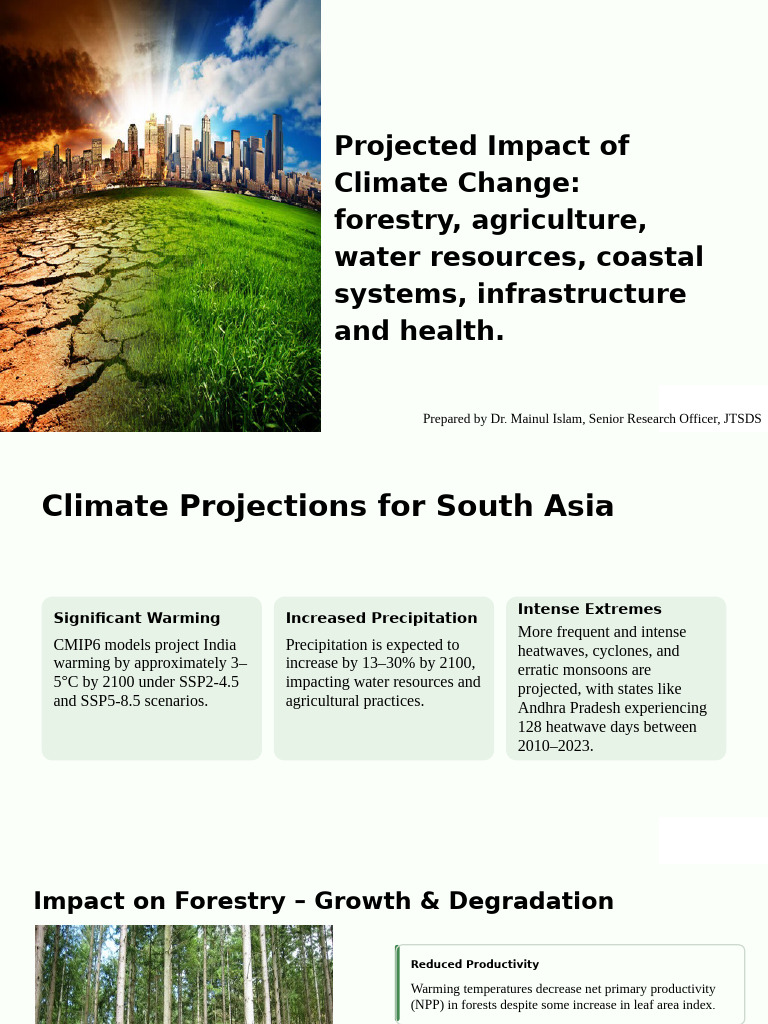 Climate Change Impacts in South Asia | PDF | Climate Change | Flood