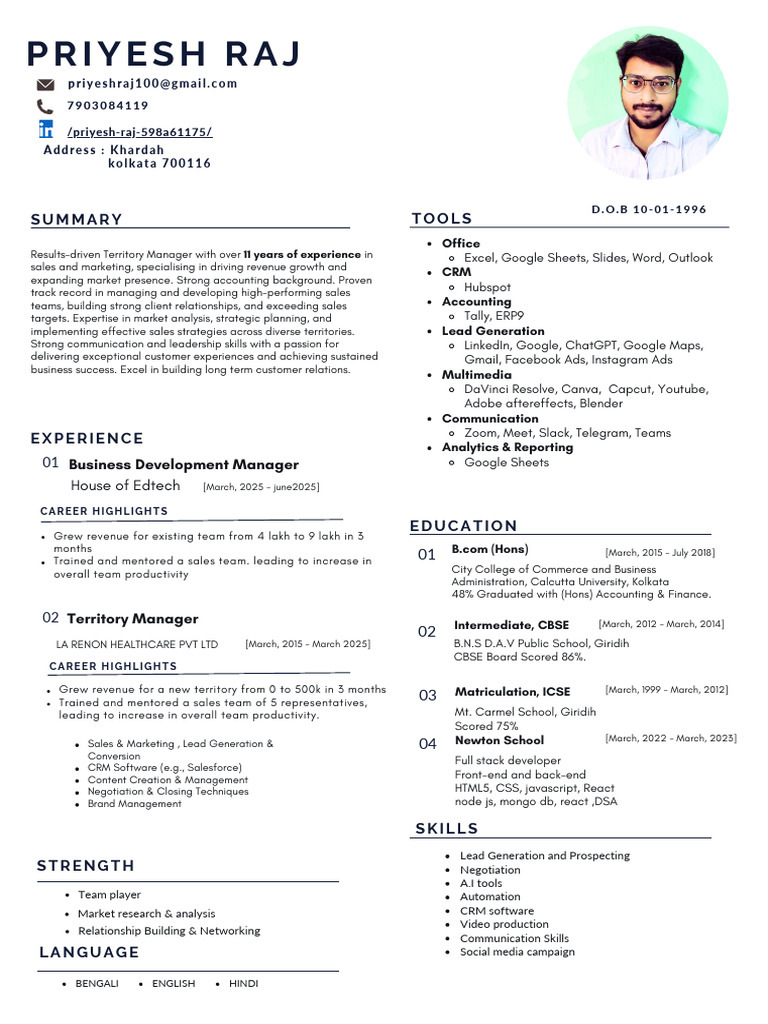 Priyesh Raj: Sales & Marketing Expert | PDF | Customer Relationship ...