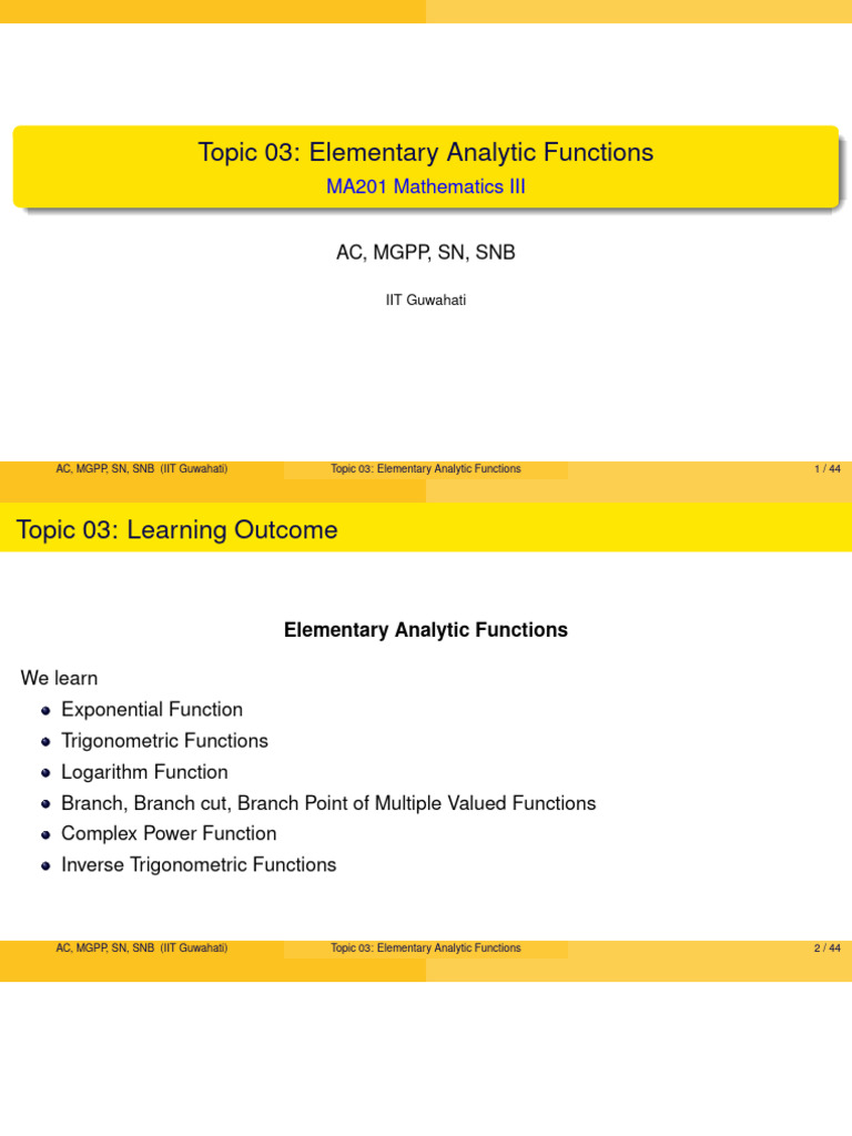 CA2025 Topic 03 Handout | PDF | Function (Mathematics) | Exponential ...