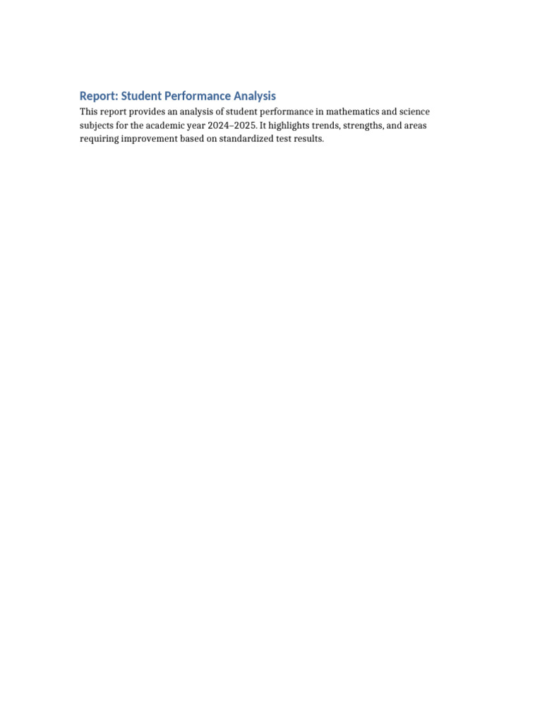 Student Performance Analysis 2024-2025 | PDF