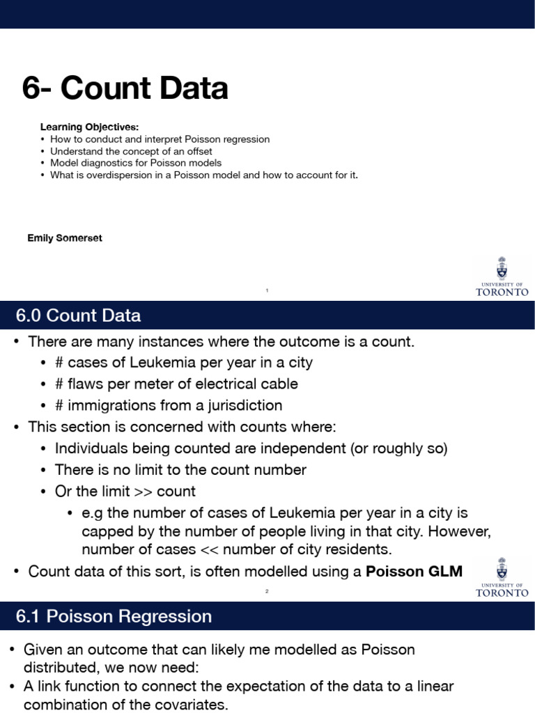 Poisson Regression for Count Data Analysis | PDF | Errors And Residuals ...