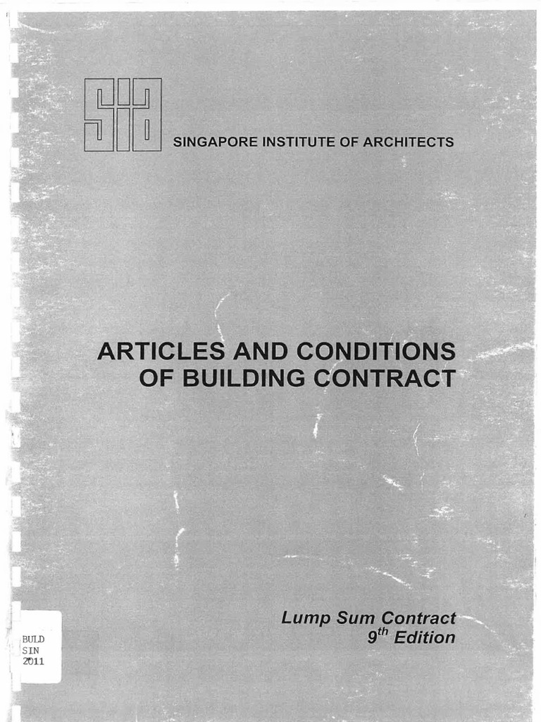 SIA Lump Sum Contract 9th Edition Guide | PDF | Insurance | Present Value
