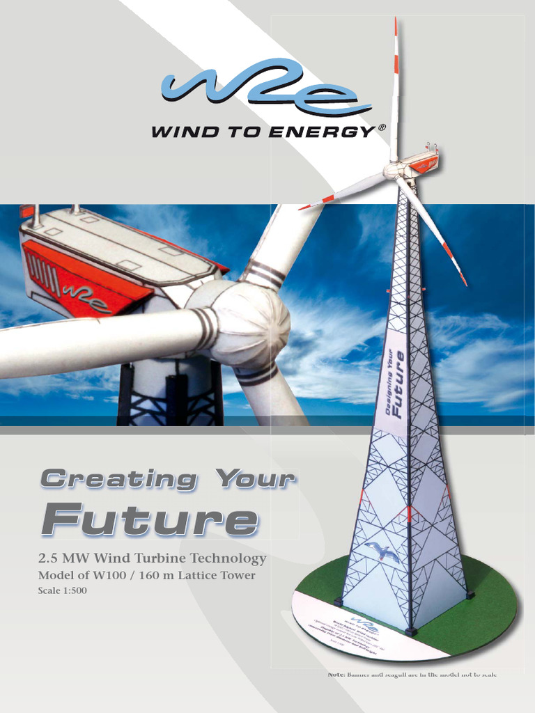 W2e 2500 KW Lattice Tower Paper Model | PDF | Adhesive | Electric Motor