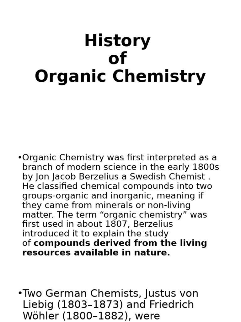 Evolution of Organic Chemistry | PDF | Alkene | Organic Chemistry