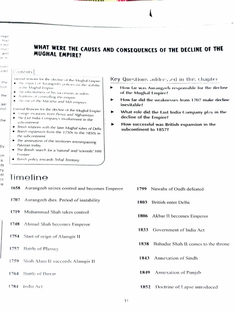 Causes of the Mughal Empire's Decline | PDF | Mughal Empire