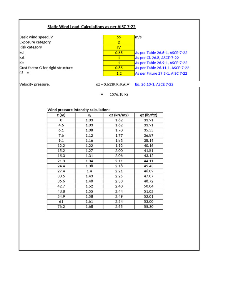 Wind and Seismic Load Calculations | PDF | Classical Mechanics | Mechanics