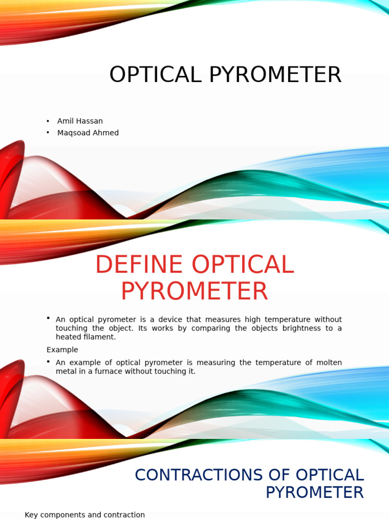 Optical Pyrometer Overview and Applications | PDF | Optics | Applied ...