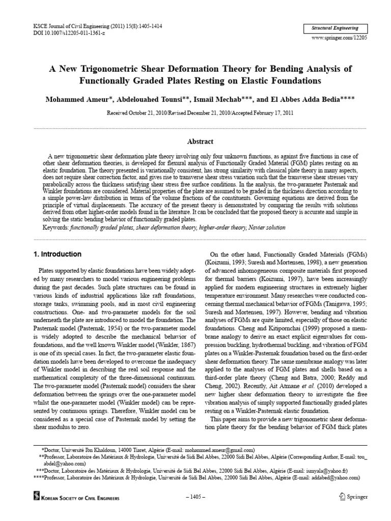 A New Trigonometric Shear Deformation Theory for Bending Analysis of ...