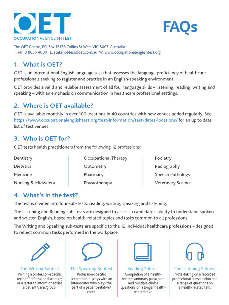 OET Validity Period Explained | PDF | Health Professional ...