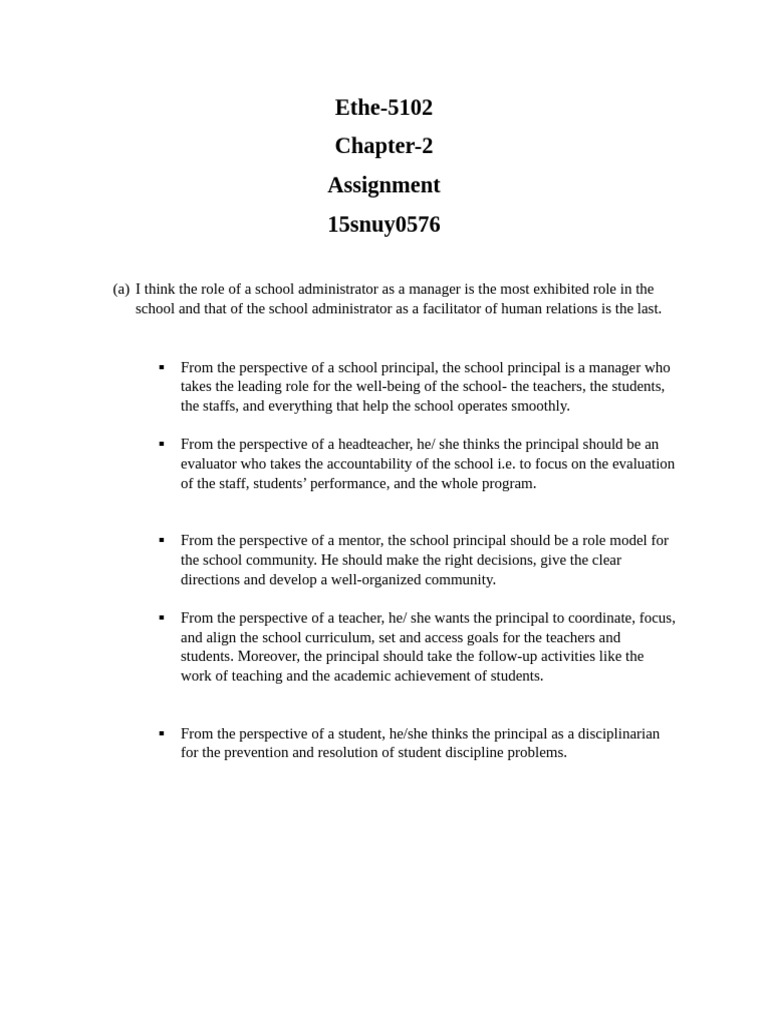 School Administrator Roles and Management | PDF | Teachers | Behavior ...