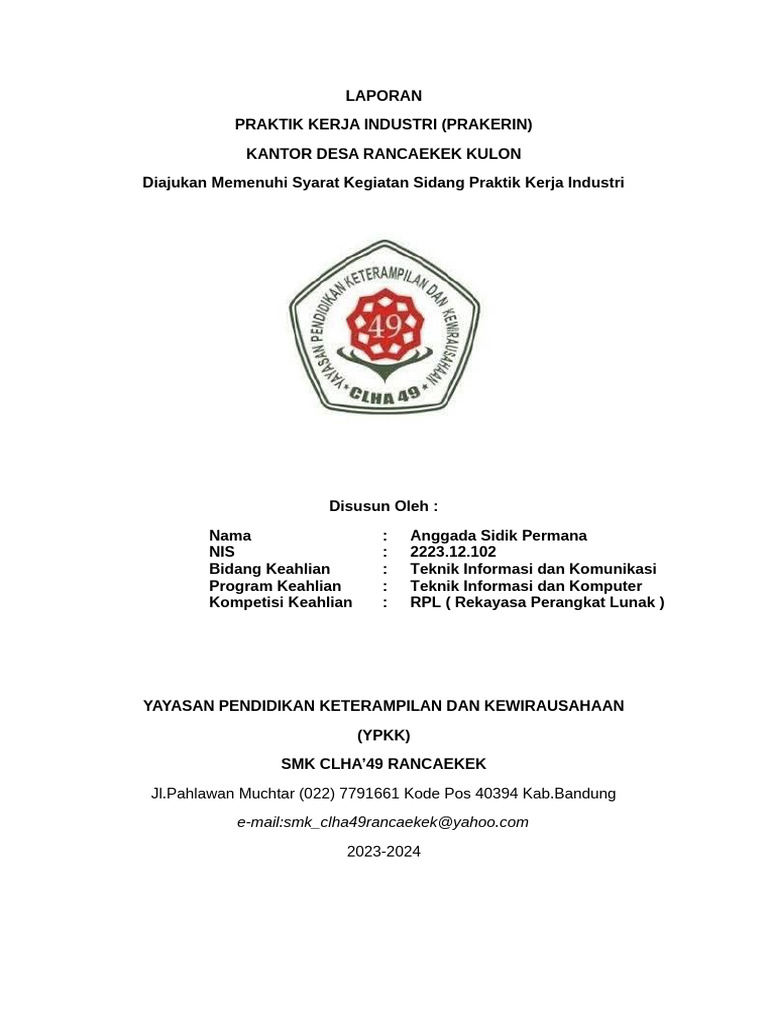 Laporan Prakerin RPL di Desa Rancaekek | PDF