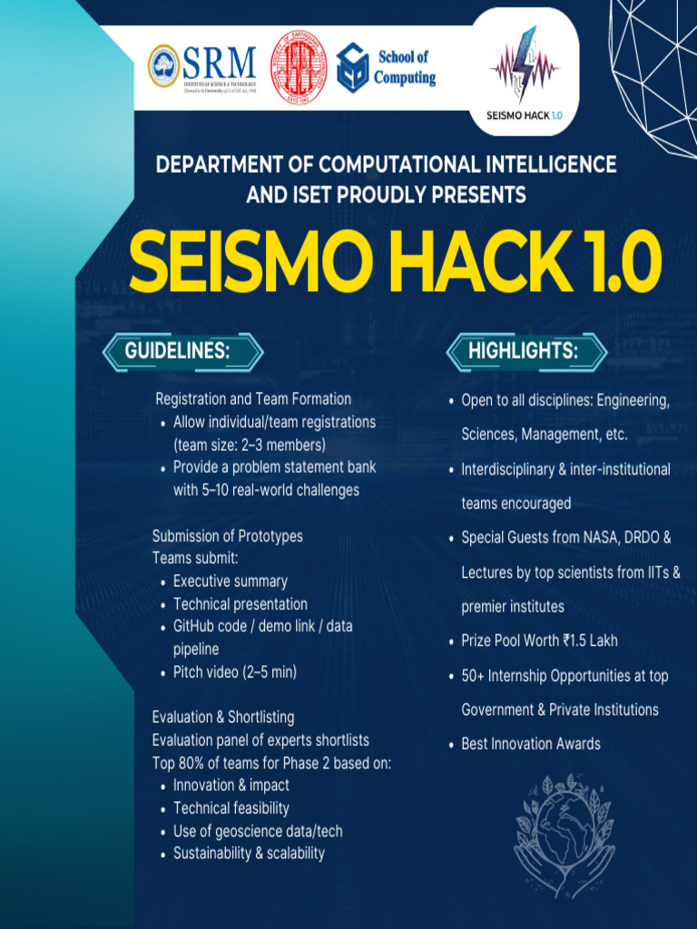 Navy and Teal Modern Hackathon Instagram Post | PDF