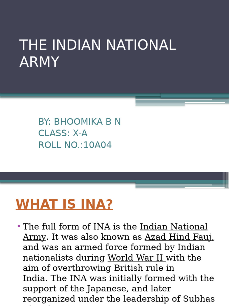 Overview of the Indian National Army | PDF