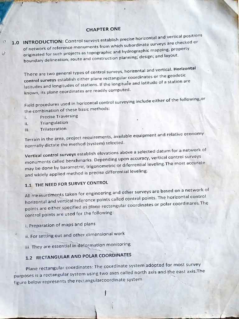 Control Surveys: Methods & Accuracy Standards | PDF | Surveying ...