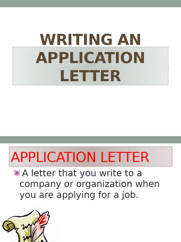 Writing an Application Letter Guide | PDF