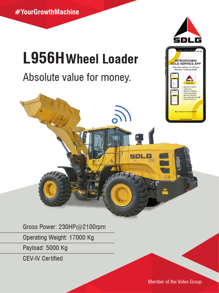 SDLG L956H Wheel Loader Overview | PDF | Brake | Loader (Equipment)