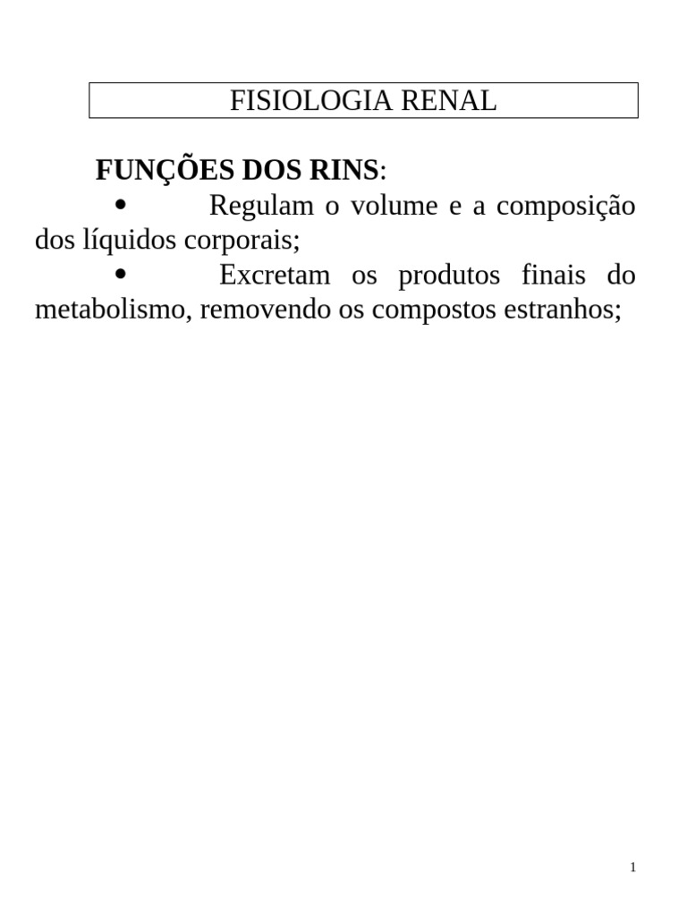 Funções e Estrutura dos Rins | PDF | Rim | Sistema urinário